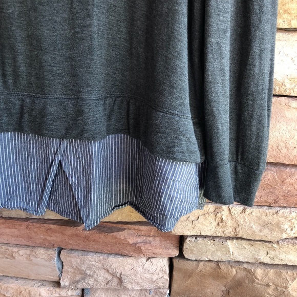 Bobeau Dark Grey Sweatshirt Top Large - Picture 2 of 10